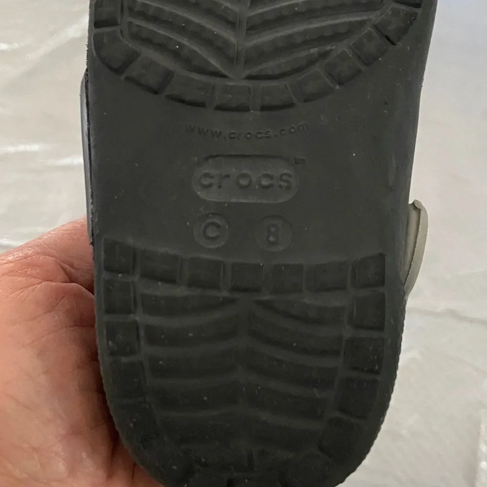 Kids Shark Clogs - Gray and Black C 8